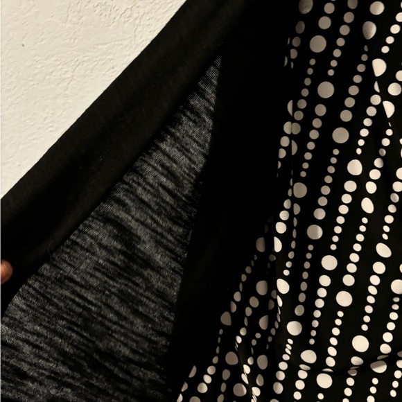 Polka dot faux jacket zippered blouse - Picture 7 of 7